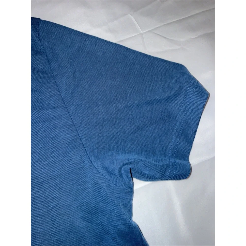 Travis Mathew Polo Shirt Men Sz Large Blue Anthem Country Golf Club Short Sleeve